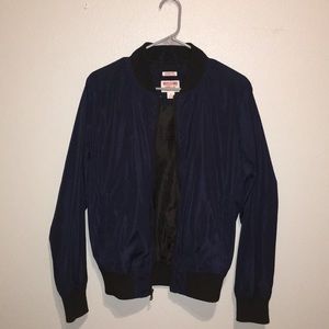 Dark Blue Bomber Jacket